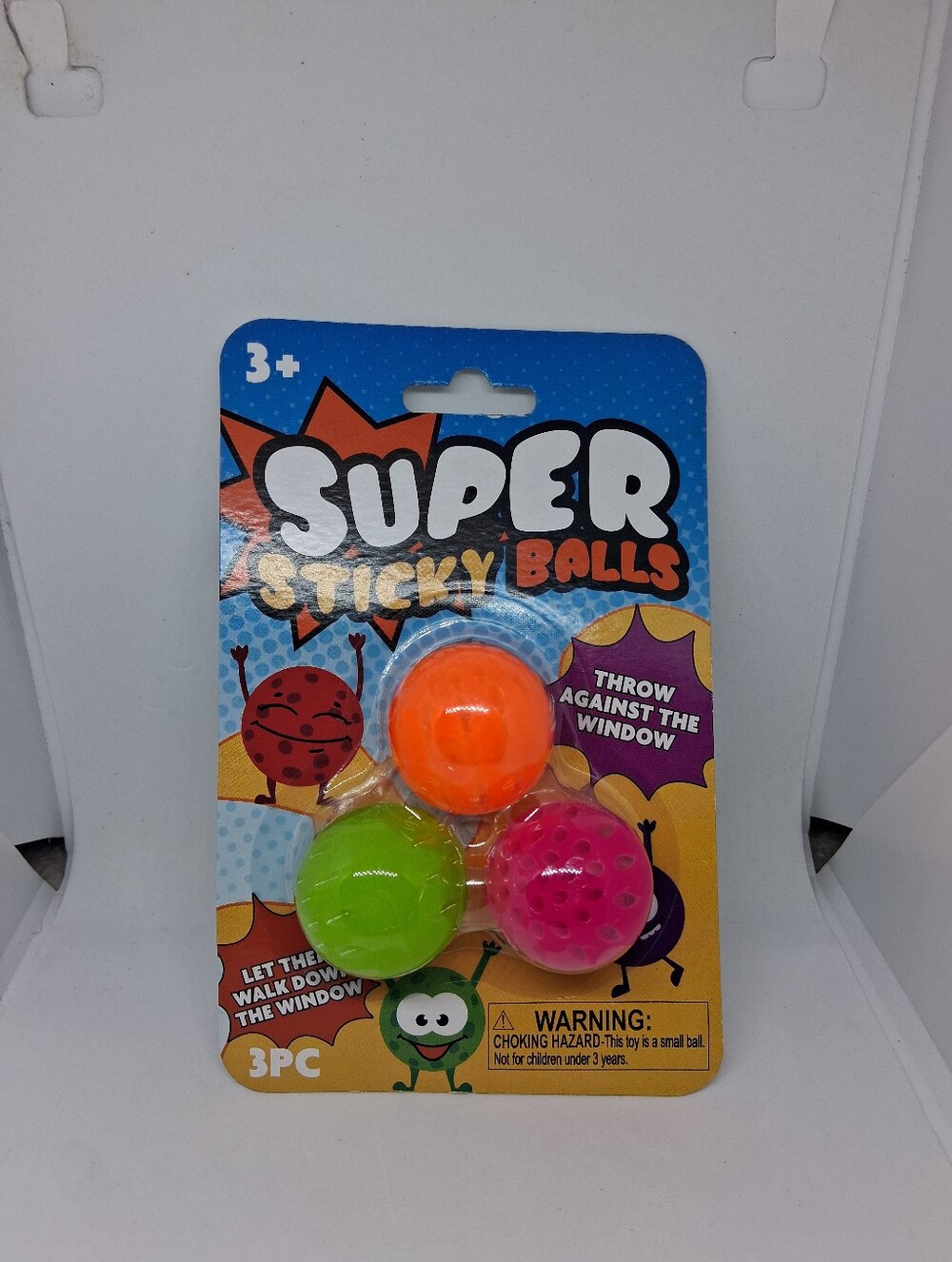 Sticky Squishy 3-Pack - Orange, Green & Pink